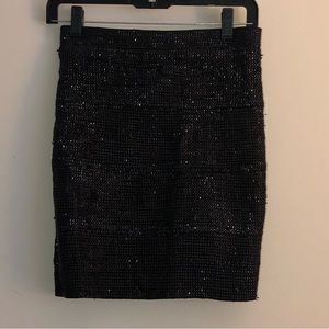 Black and silver metallic sparkly pencil skirt- size medium (juniors)